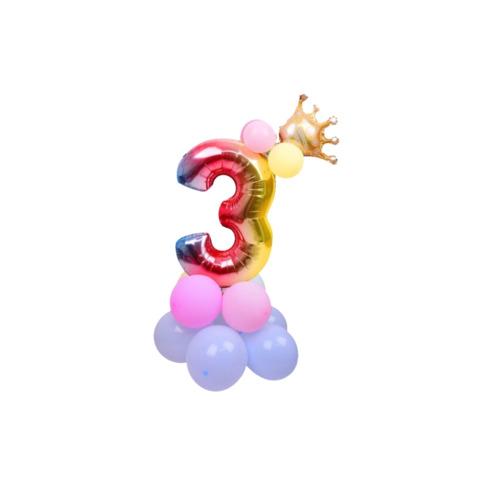Set palloncini Party Go multicolor indicanti anni/eta’ H.80 cm conf. 15 pz n° 3 – FB0951
