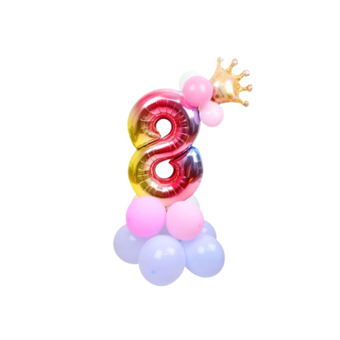 Set palloncini Party Go multicolor indicanti anni/eta’ H.80 cm conf. 15 pz n° 8 – FB0956