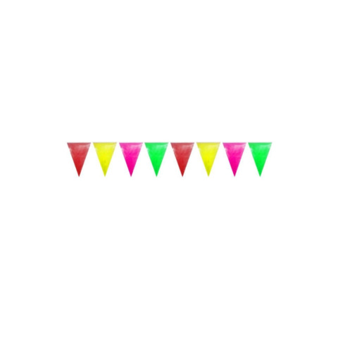 Festone con bandierine triangolari Party Go H.30 cm x 10 m colori assortiti CD0079
