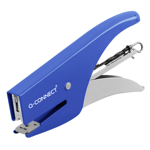 Cucitrice a pinza in metallo Q-Connect max 15 fogli blu KF14106