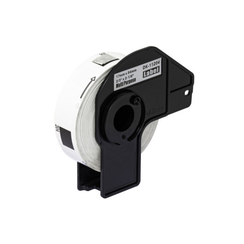 Nastro Q-Connect compatibile Brother DK-11204 multiuso carta bianca 17×54 mm – rotolo 400 etichette – KF18802