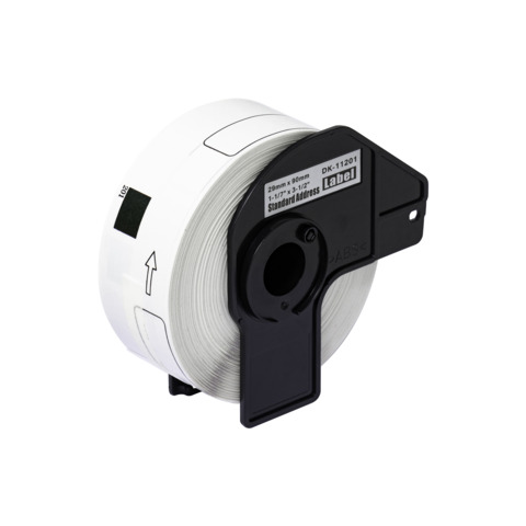 Nastro Q-Connect compatibile Brother DK-11201 per indirizzi carta bianca 29×90 mm – rotolo 400 et. – KF18800