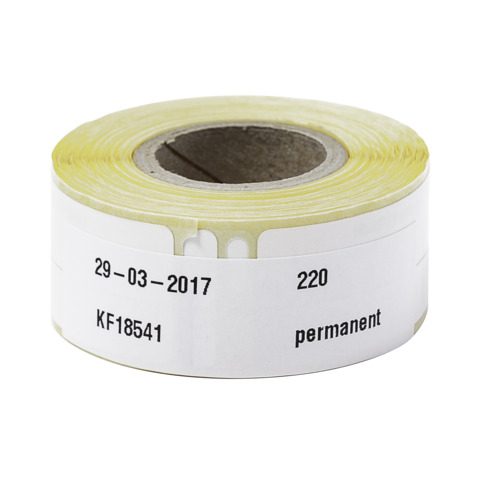 Nastro Q-Connect compatibile con etichettatrici Dymo LW per cartelle sospese 50×12 mm – 2 rotoli da 220 et.
