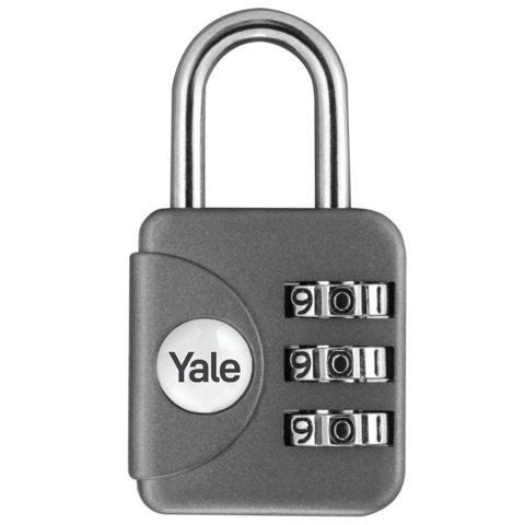 Lucchetto a combinazione per bagagli Yale grigio – 28 mm – YYP1/28/121/1G