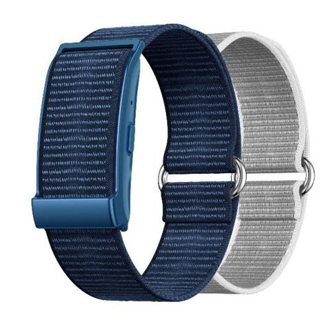 Braccialetto fitness screenless Nilox per monitoraggio della salute – IP68 – doppio cinturino blu e grigio