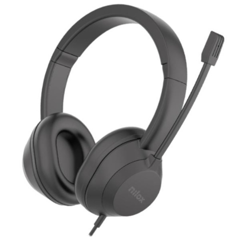 Cuffie con microfono rotante Nilox Tech cavo 1,8 m nero NXAUSB02