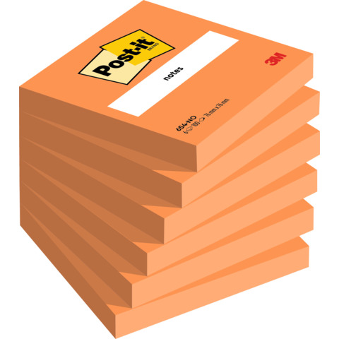 Foglietti Post-it® 100 fogli/blocchetto arancione 76×76 mm – conf. 6 pz – 7100172735