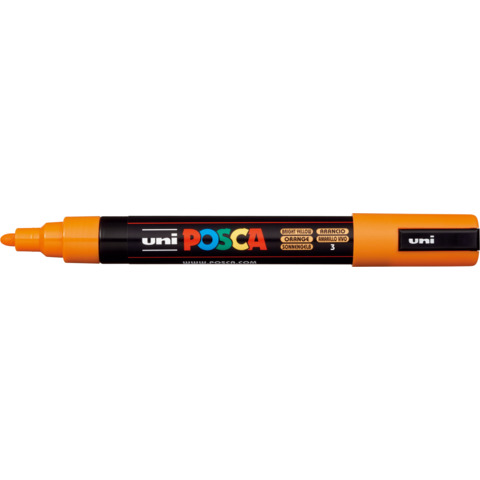 Marcatore a tempera POSCA Uni-Ball punta tonda 1,8-2,5 mm arancio M PC5M AR