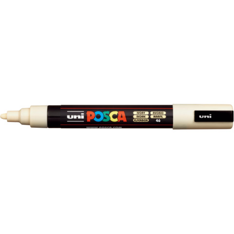 Marcatore a tempera POSCA Uni-Ball punta tonda 1,8-2,5 mm avorio M PC5M AV