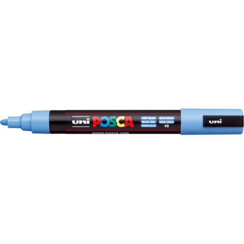Marcatore a tempera POSCA Uni-Ball punta tonda 1,8-2,5 mm blu cielo M PC5M BC
