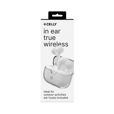 Auricolari True Wireless Celly Clear  – controlli touch – trasparente bianco CLEARWH