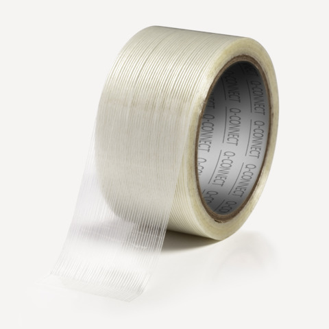 Nastro da imballaggio rinforzato Q-Connect trasparente in PVC 50 mm x 50 m trasparente – KF18096