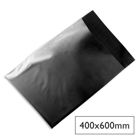 Buste spedizione Q-Connect PE 50 µm – nero – conf. 100 pz – 400×600 mm KF18958