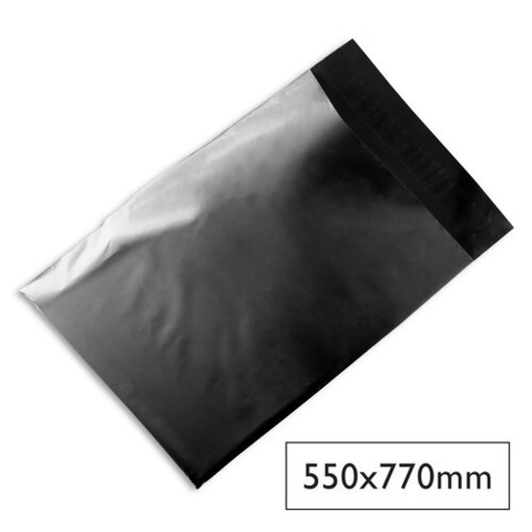 Buste spedizione Q-Connect PE 50 µm – nero – conf. 100 pz – 550×770 mm KF18959