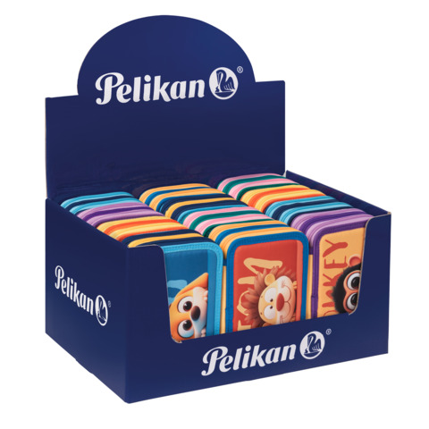 Espositore 12 astucci a 3 zip Pelikan Happy Animals Pelikan assortiti – 400207249