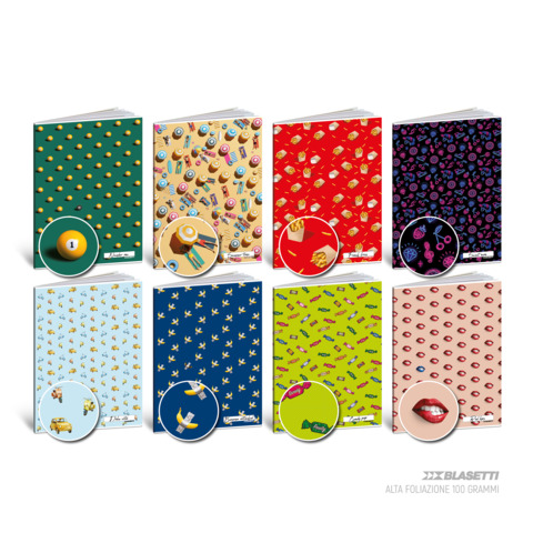 Maxi quaderno Blasetti Pattern A4 – 100 g/m² – 24+1 ff – 5M – conf. 10 pezzi – 9388