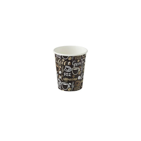 Bicchiere in carta + PE Leone Coffee marrone – 115 ml  – conf. 1000 pz – H0730.R