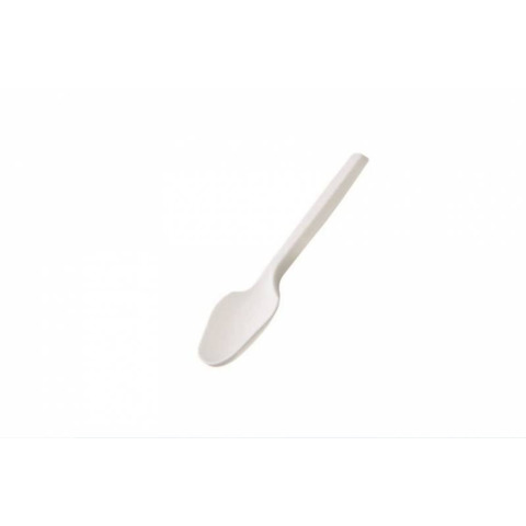 Cucchiaini monouso in CPLA biodegradabile e compostabile Leone bianco – 10 cm – conf. 100 pz – Q2043.S