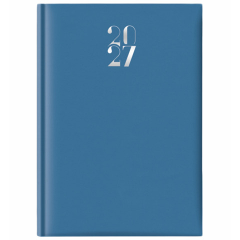 Agenda giornaliera 2027 Egadi s/d separati copertina gommata A4 azzurro – 27-512FT-C06