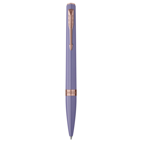 Penna a sfera Parker Meridian lilla – finiture oro rosa – punta M – inchiostro blu – confezione regalo Lilla GT