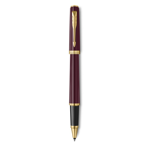 Penna roller Parker Meridian rossa – finiture oro – punta fine – inchiostro nero – confezione regalo Red GT