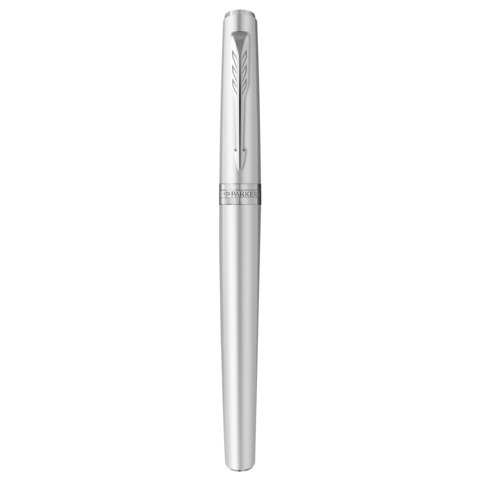 Penna stilografica Parker Meridian cromata – finiture cromate – pennino medio – inchiostro blu – confezione