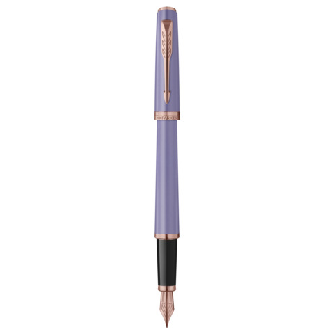 Penna stilografica Parker Meridian Lilla finiture oro rosa – pennino M – inchiostro blu – confezione regalo