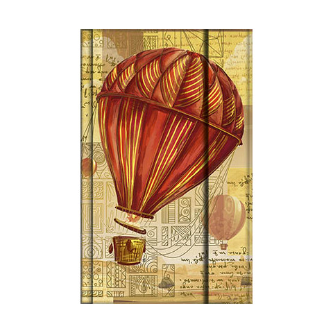 Taccuino Da Vinci 9×14 cm con dettagli metal e chiusura magnetica – 80 pagine senza grafica – Mongolfiera – BN4502040