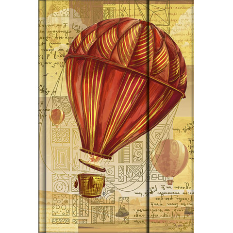 Taccuino Da Vinci 14×21 cm con dettagli metal e chiusura magnetica – 80 pagine senza grafica – Mongolfiera – BN4502052