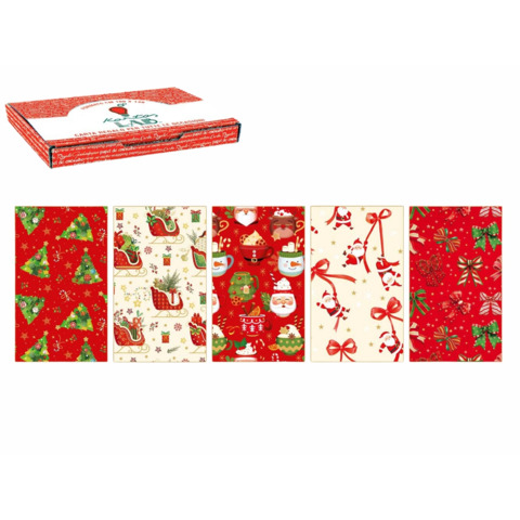 Carta regalo Kartos linea Natale – 100×140 cm – conf. da 50 fogli in soggetti assortiti – 18806