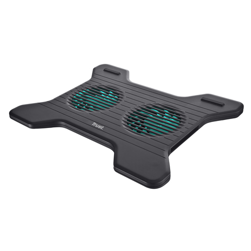 TRUST SUPPORTO/RIALZO NOTEBOOK CON 2 VENTOLE DI RAFFREDDAMENTO – XSTREAM BREEZE – NERO