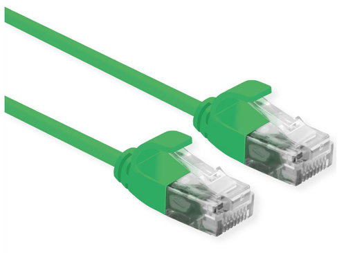 ROLINE CAVO UTP DATA CENTER PATCHCORD CAT.6A, CLASS EA, LSOH, SLIM, VERDE, 1M