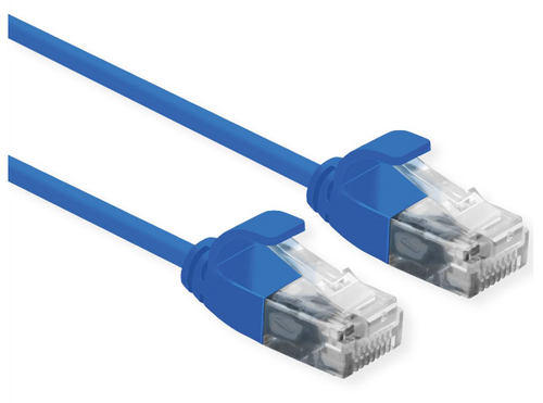 ROLINE CAVO DI RETE UTP DATA CENTER PATCH CORD CAT.6A (CLASSE EA) LSOH SLIM 2 M BLU