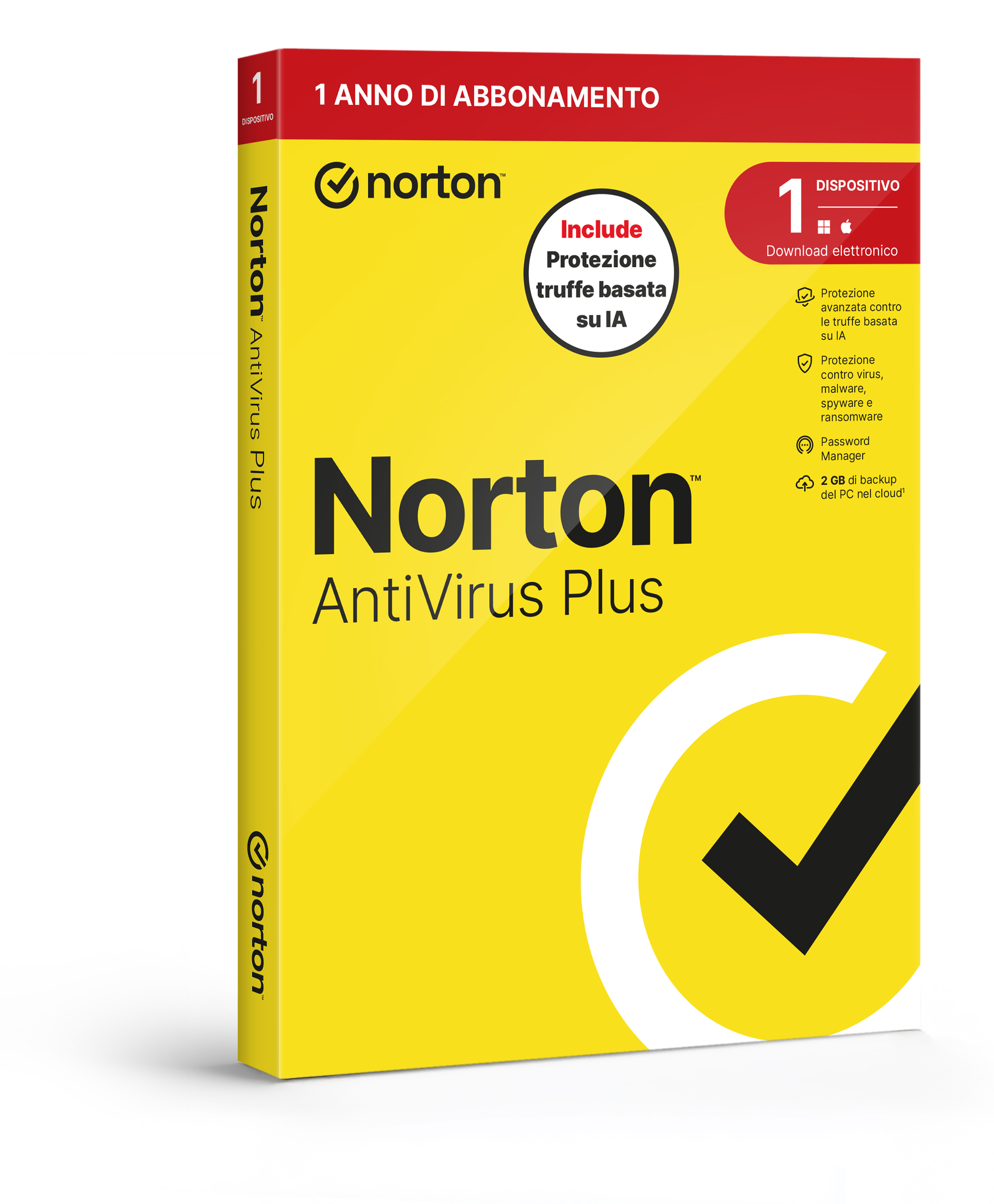 NORTON ANTIVIRUS PLUS 2026 -ANTITRUFFA- 1 DISPOSITIVO 12 MESI 2GB – IT BOX