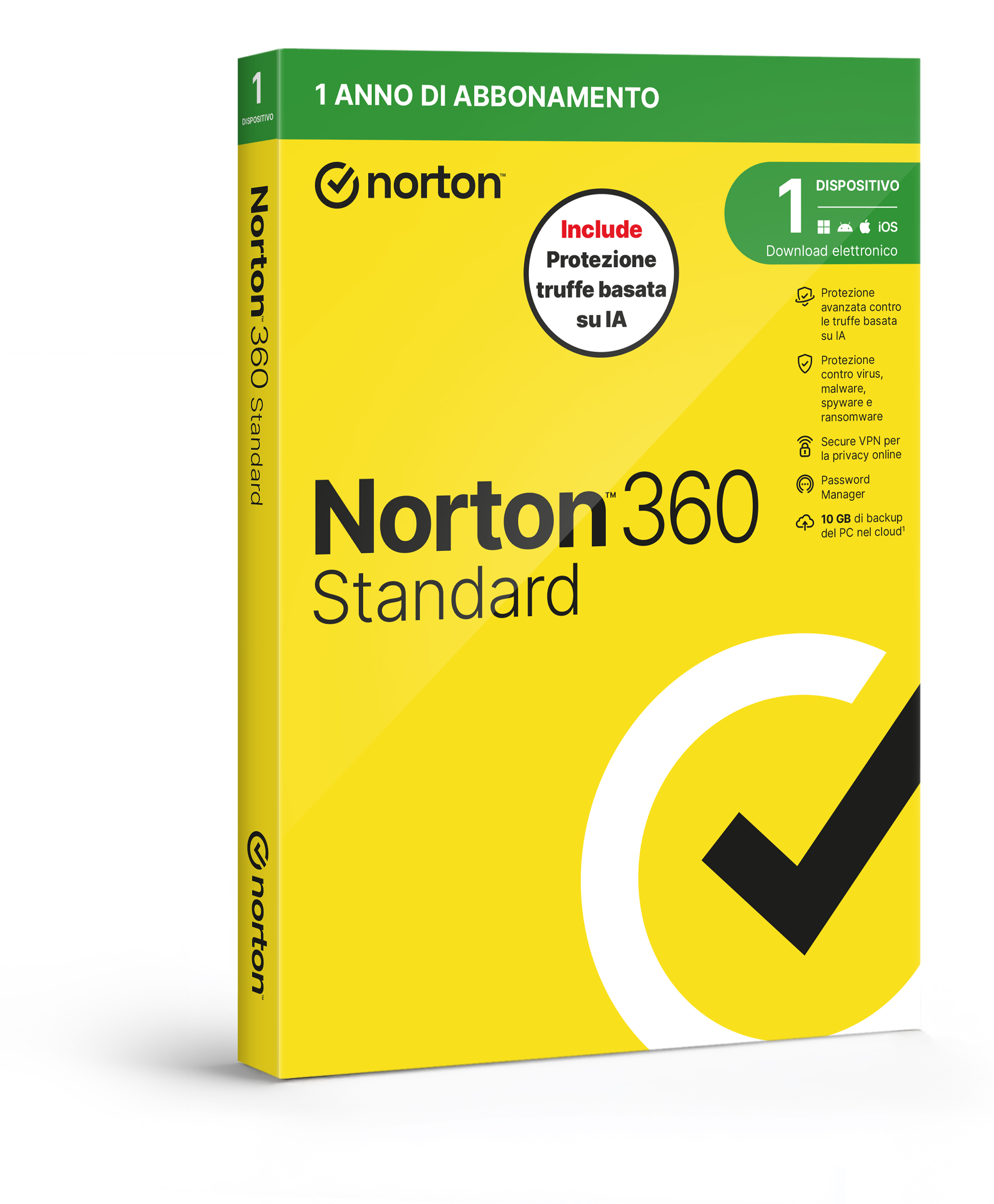 NORTON 360 STANDARD 2026 – ANTITRUFFA- 1 DISPOSITIVO 12 MESI 10GB – IT BOX