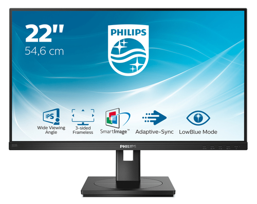 PHILIPS MONITOR 21,5 LED IPS 16:9 FHD 4MS 250 CD/M, VGA/DVI/DP/HDMI, MULTIMEDIALE