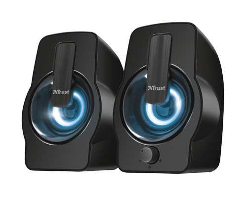 TRUST SET ALTOPARLANTI SPEAKERS 2.0 12W PICCO (6W RMS) ILLUMINATI LED RGB – GEMI – NERO
