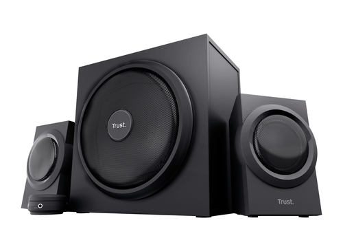 TRUST SET ALTOPARLANTI SPEAKERS 2.1 120W PICCO (60W RMS) – CON TELECOMANDO CON INGRESSO AUX + PRESA