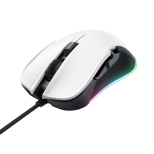 TRUST MOUSE GAMING RGB CABLATO 7.200 DPI, 6 PULSANTI PROGRAMMABILI – PLASTICA RICICLATA 68 – GXT 92