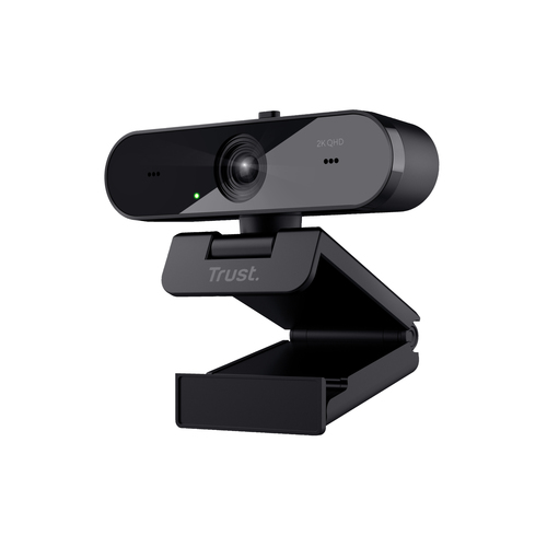 TRUST WEBCAM 2K QHD 2560X1440p – FILTRO PRIVACY – 85 PLASTICA RICICLATA – TAXON – NERO