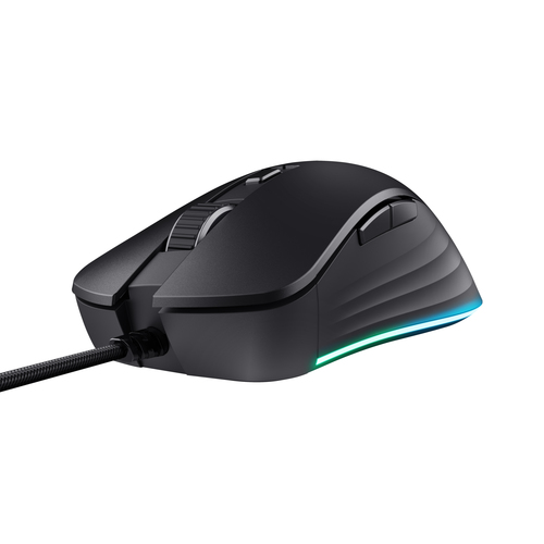 TRUST MOUSE GAMING RGB CABLATO 25.600 DPI ACELLERAZIONE 50G POLLING 1.000HZ – 6 PULSANTI PROGRAMMABI