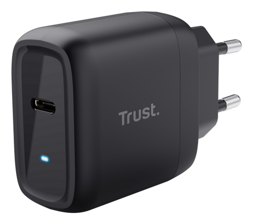 TRUST ALIMENTATORE/CARICABATTERIA 45W USB-C GAN – CAVO RICARICA INCLUSO – PLASTICA RICICLATA 50 – M