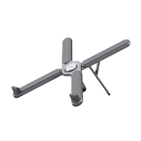 TRUST SUPPORTO/RIALZO PER LAPTOP – PIEGHEVOLE IN ALLUMINIO – MACY – GRIGIO