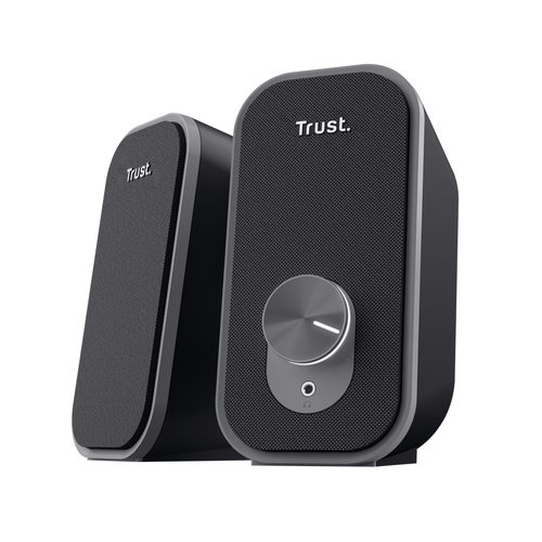 TRUST SET ALTOPARLANTI SPEAKERS 2.0 12W PICCO (6W RMS) CON PRESA PER CUFFIE – ADOR 2.0 – NERO/GRIGIO