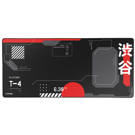 TRUST TAPPETINO/MOUSEPAD XXL 930×400 LAVABILE – PROTEGGI SCRIVANIA MISURA – GXT759 – JAPAN NERO