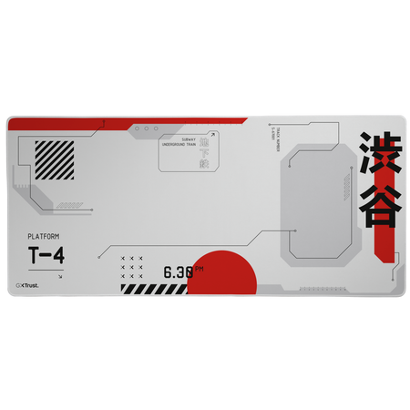 TRUST TAPPETINO/MOUSEPAD XXL 930×400 LAVABILE – PROTEGGI SCRIVANIA MISURA – GXT759 -JAPAN WHITE