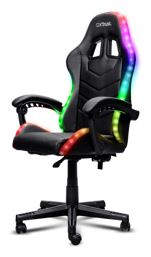 TRUST SEDIA GAMING CON ILLUMINAZIONE LED RGB – GXT 704 RONIQ RGB – NERO