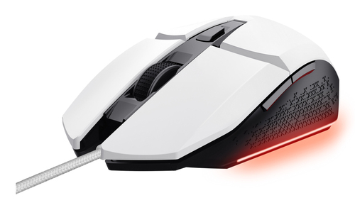 TRUST MOUSE GAMING PER PS5 ILLUMINATO CABLATO 6.400DPI ACELLERAZIONE 20G – GXT109PS FELOX BIANCO
