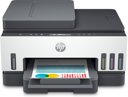 HP MULTIFUNZIONE INK A4 COLORE, SMART TANK 7305, 15PPM, ADF, FRONTE / RETRO, USB/WIFI, 4 IN 1