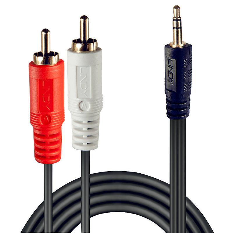 LINDY CAVO AUDIO STEREO 2X RCA MASCHIO/3.5MM MASCHIO, 5M